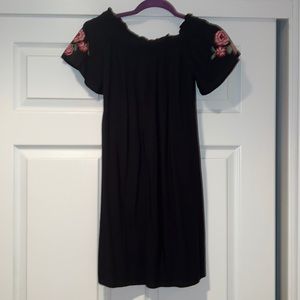 Off the shoulder mini dress